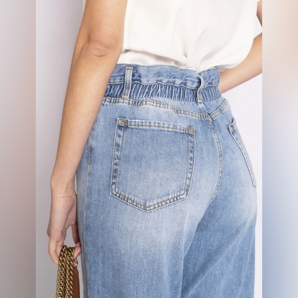 PINKO JEANS WITH ELASTICATED WAIST - DENIM Size 25 - Picture 2 of 6